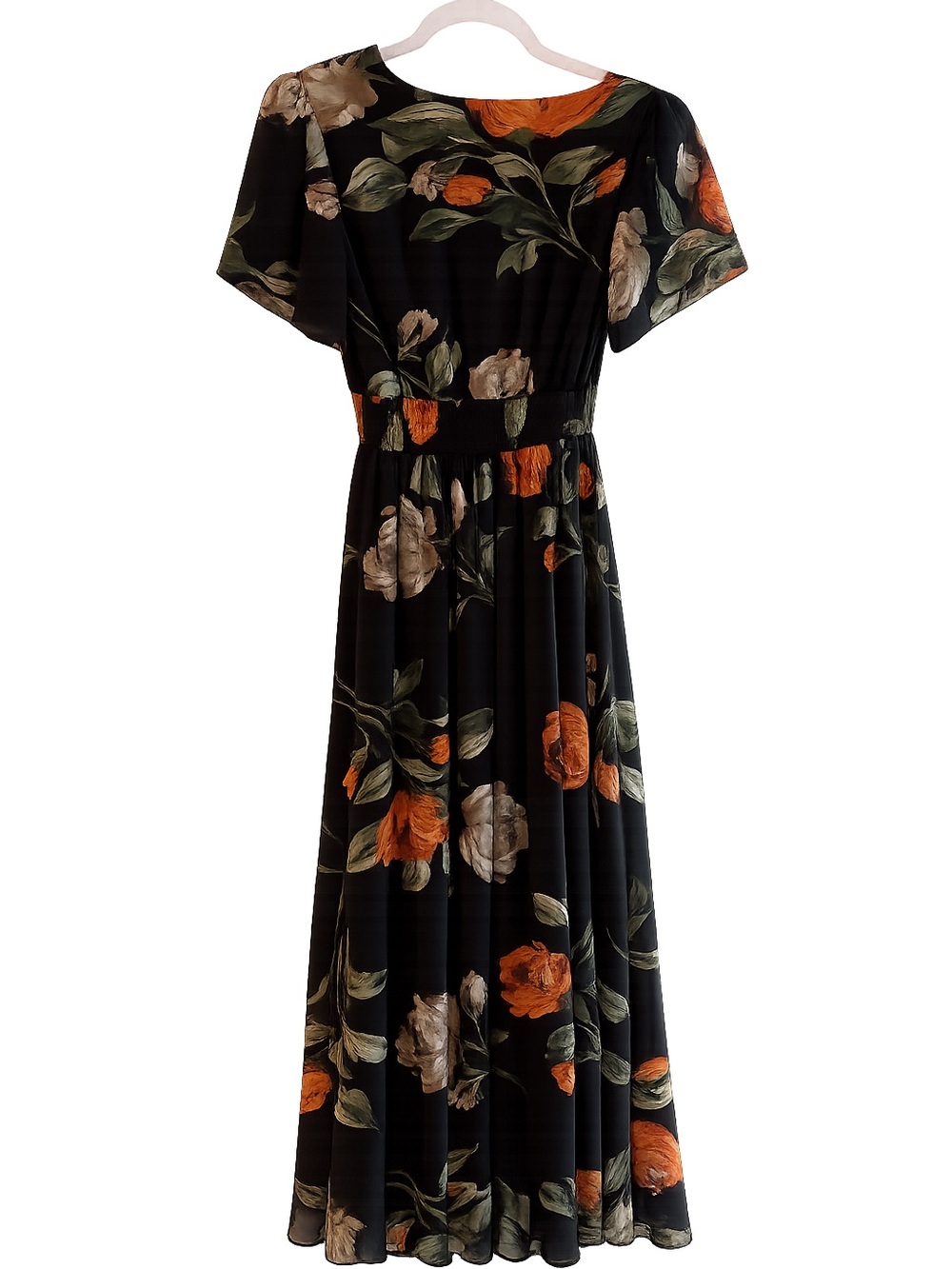 Baltic Born Floral Maxi Birdie: black and rust floral - Picture 3 of 10